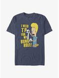 Beavis and Butt-Head T.P. For My Bung Hole Big & Tall T-Shirt, NAVY HTR, hi-res