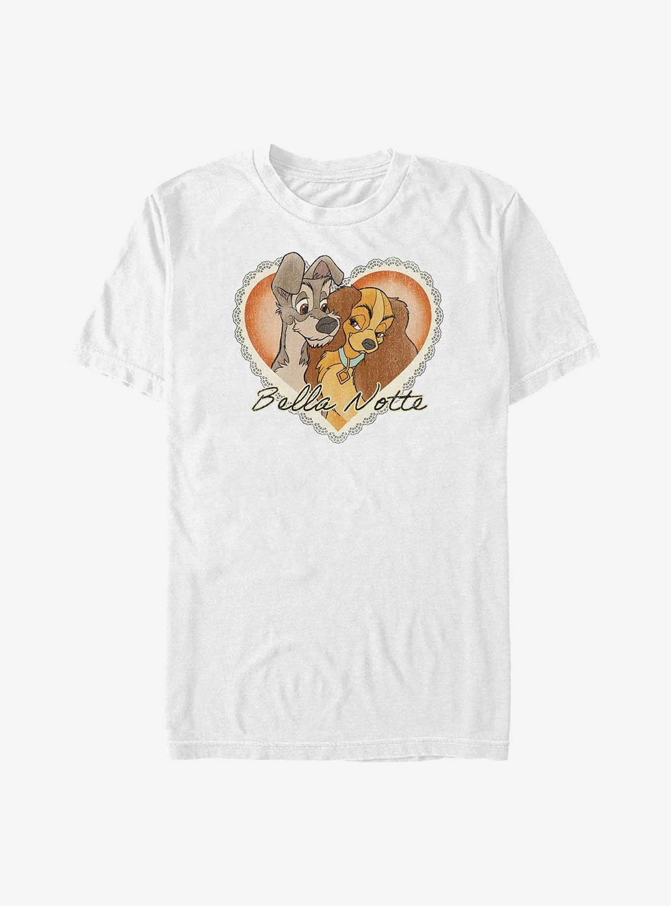 Disney Lady and the Tramp Vintage Valentine Big Tall T Shirt