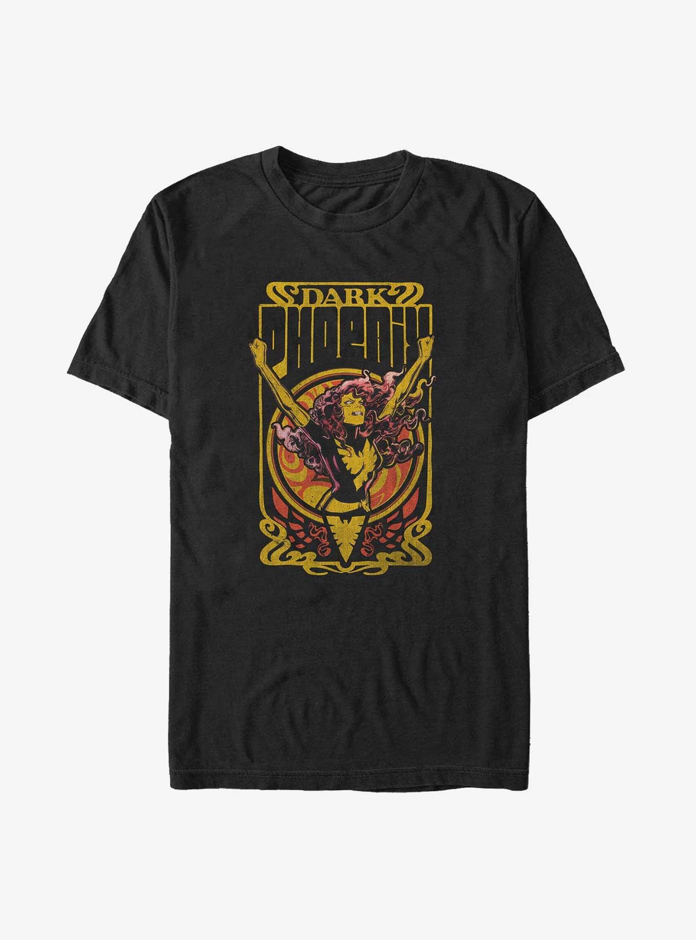 Marvel X-Men Dark Phoenix Fire Big & Tall T-Shirt, BLACK, hi-res
