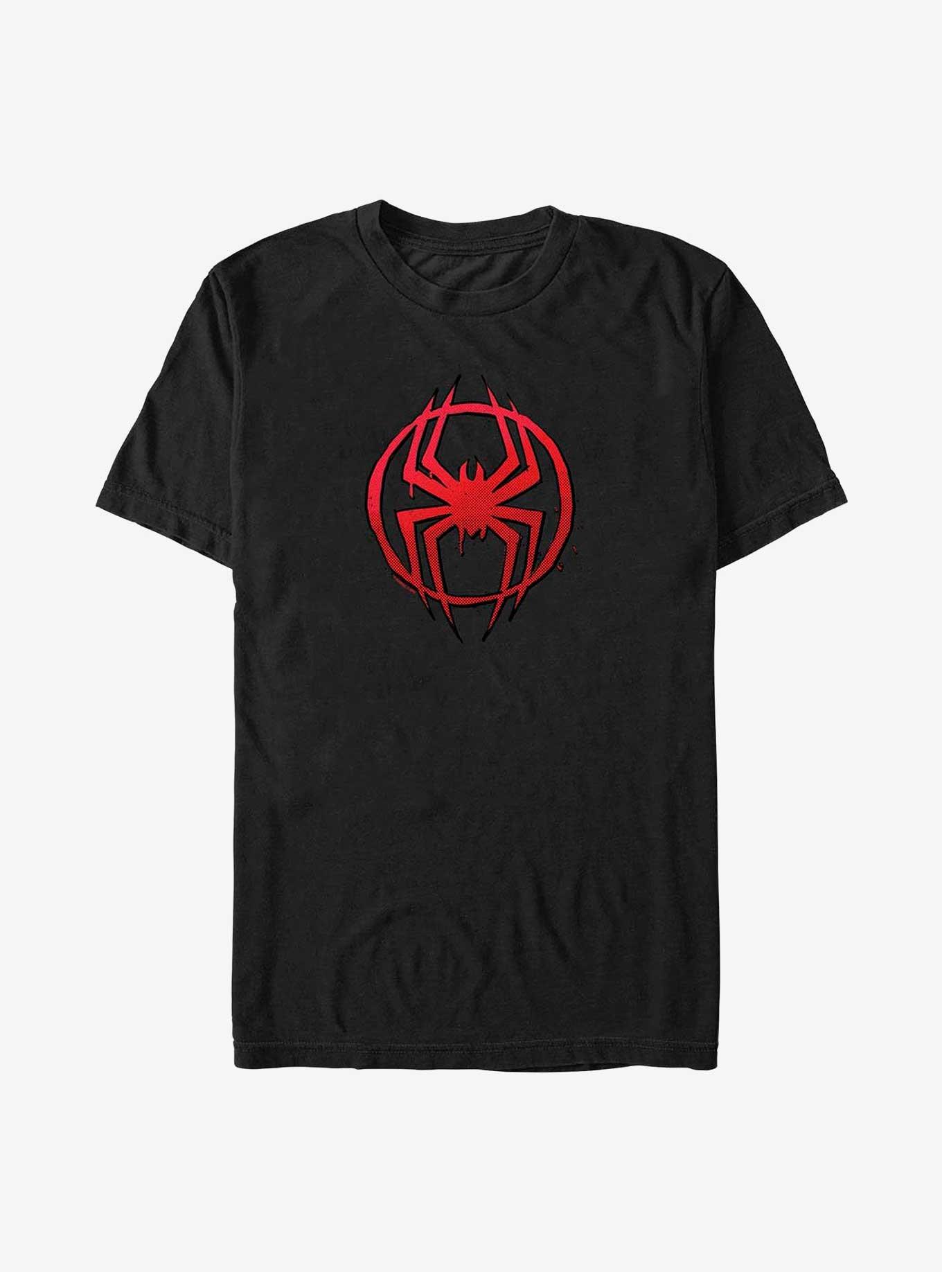 Marvel Spider-Man: Across The Spider-Verse Miles Spider Icon Big & Tall T-Shirt, BLACK, hi-res