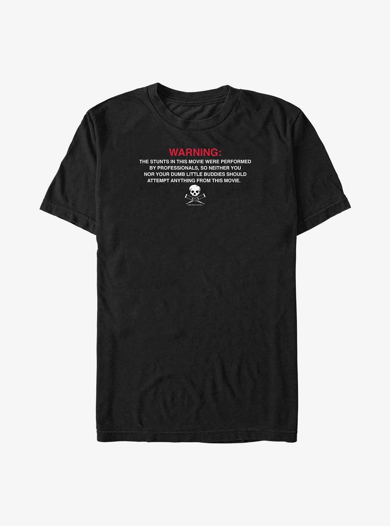 Jackass Warning Label Big & Tall T-Shirt, BLACK, hi-res