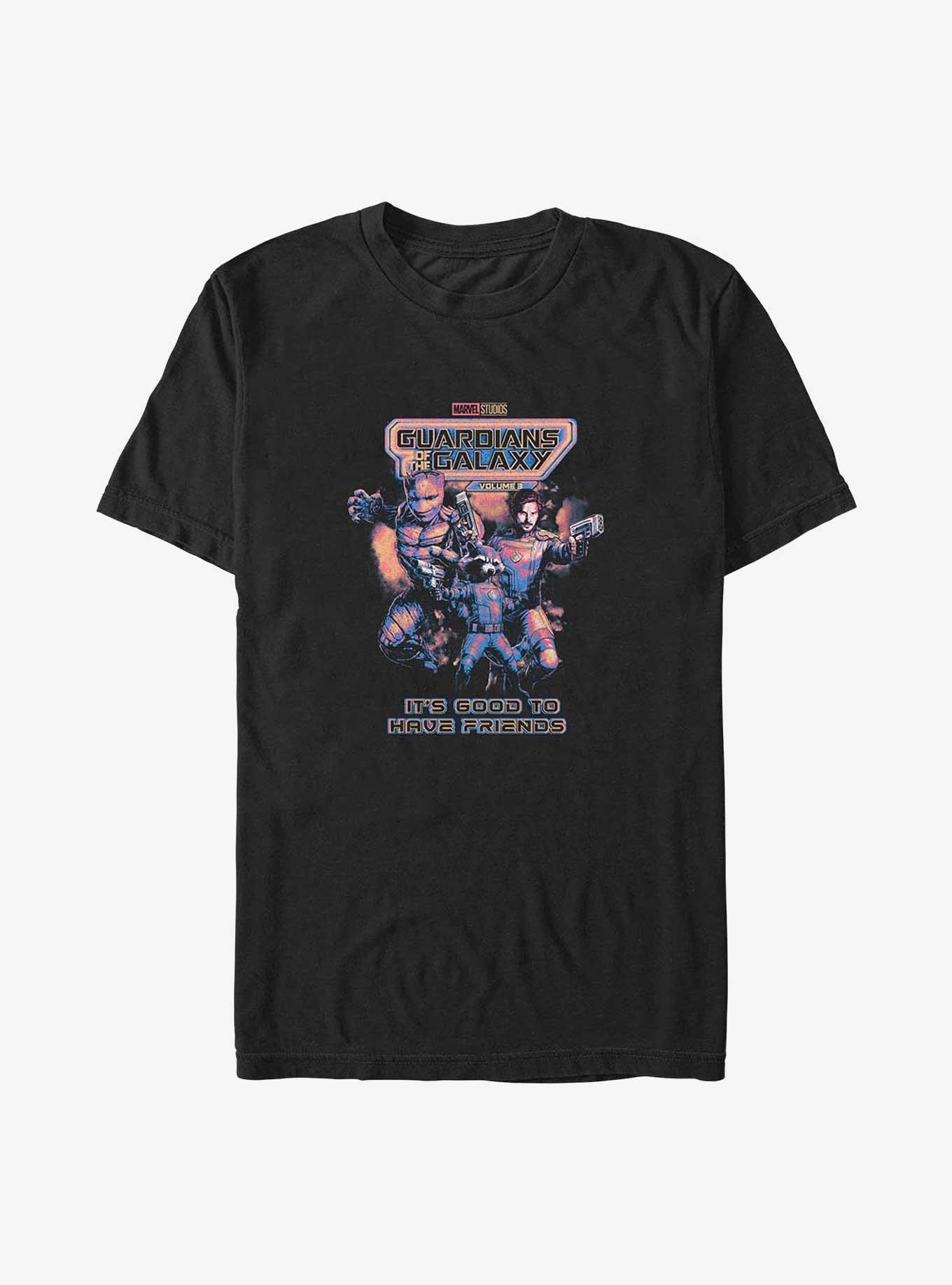 Marvel Guardians of the Galaxy Vol. 3 Good Friends Big & Tall T-Shirt, BLACK, hi-res