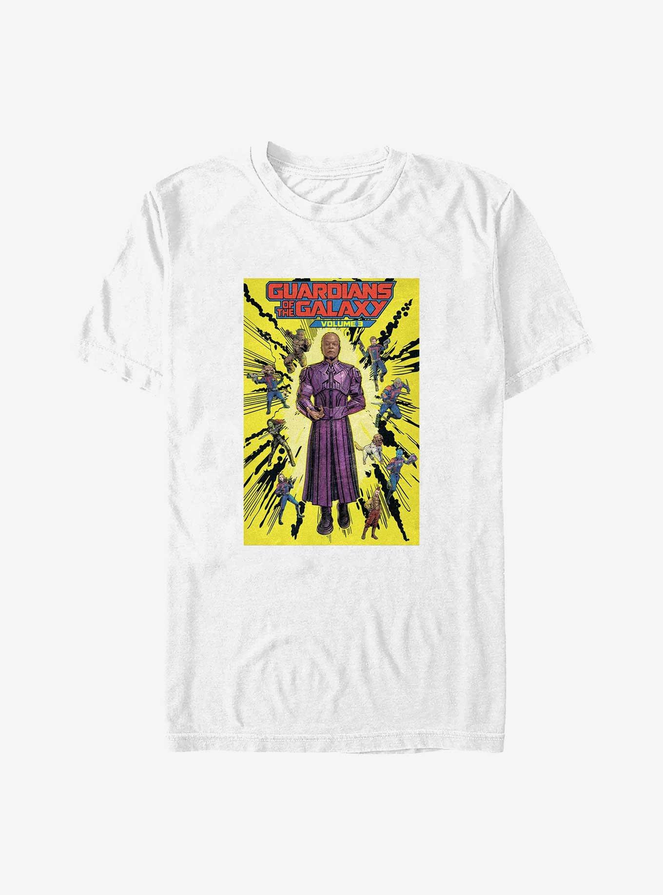Marvel Guardians of the Galaxy Vol. 3 Evolutionary Hero Groupshot Big & Tall T-Shirt, WHITE, hi-res