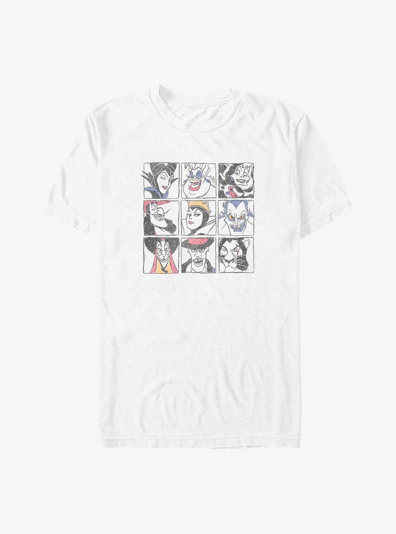Disney Villains Evil Doodle Big & Tall T-Shirt, WHITE, hi-res