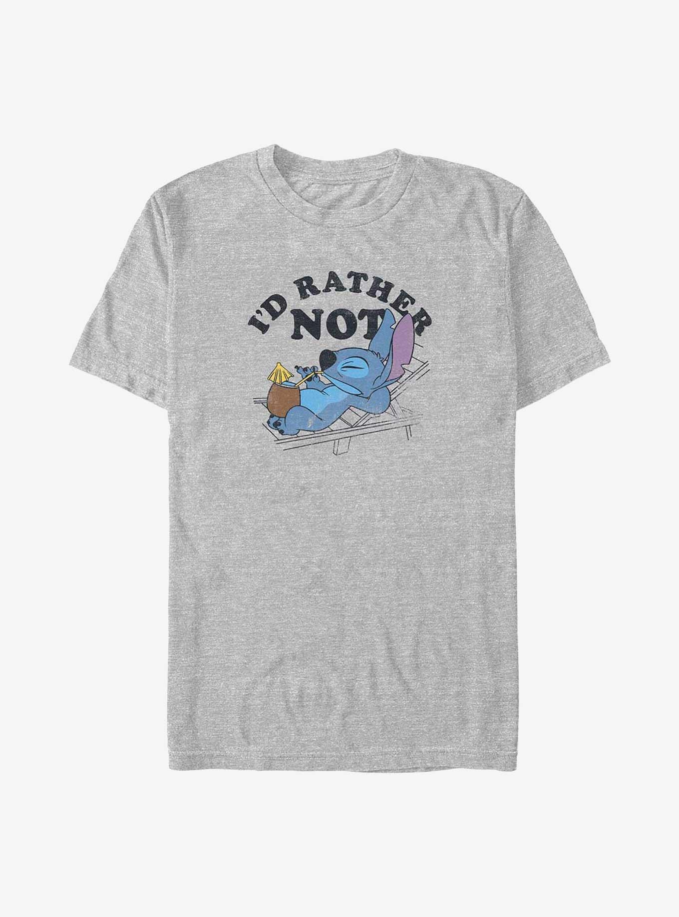 Disney Lilo & Stitch I'd Rather Not Big & Tall T-Shirt, , hi-res