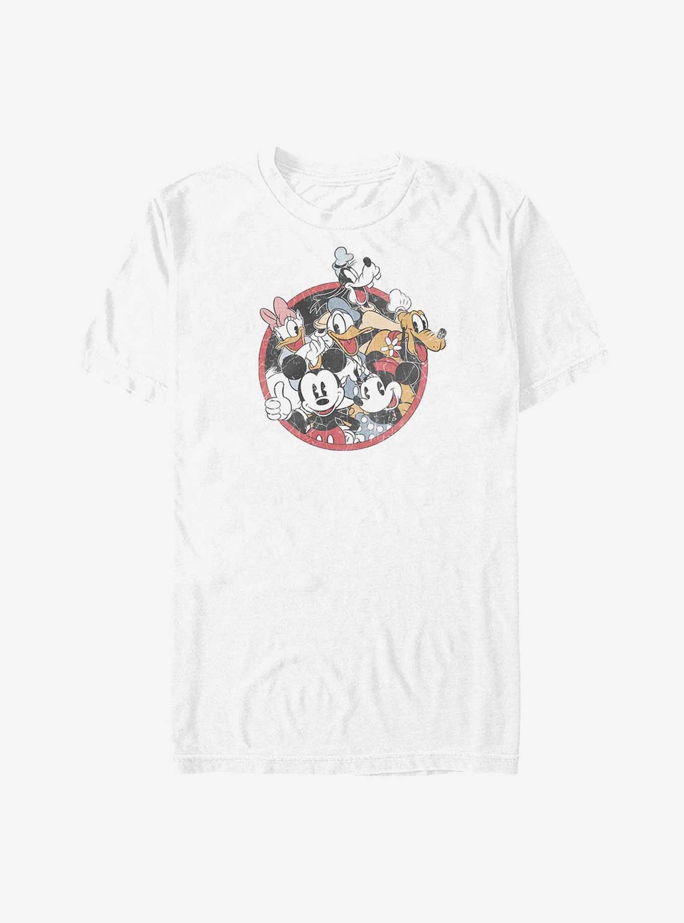 Disney Mickey Mouse Retro Group Big & Tall T-Shirt, WHITE, hi-res