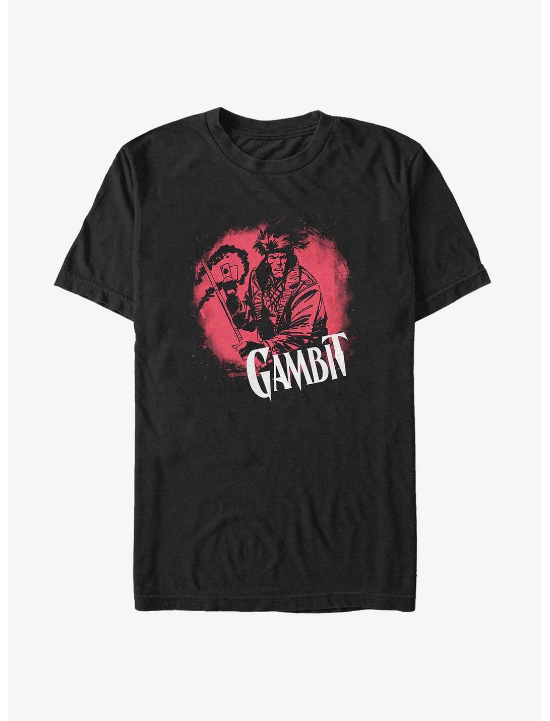 Marvel X-Men Gambit Badge Big & Tall T-Shirt, BLACK, hi-res