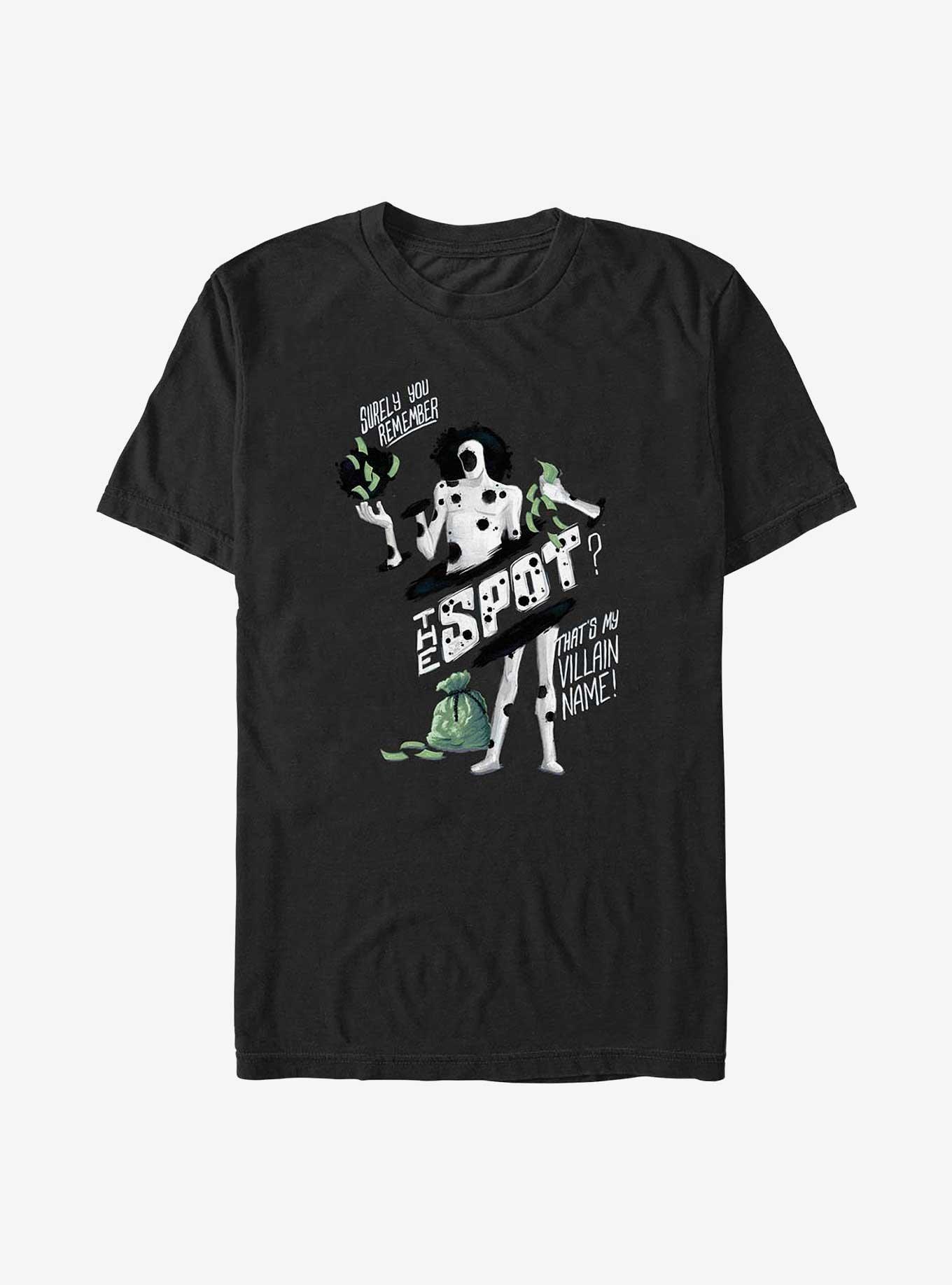 Marvel Spider-Man: Across The Spider-Verse The Spot Villain Big & Tall T-Shirt, BLACK, hi-res