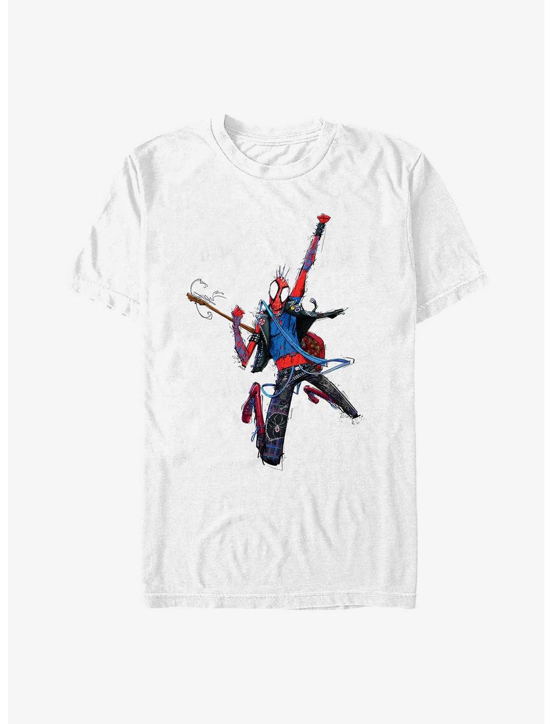 Marvel Spider-Man: Across The Spider-Verse Spider-Punk Pose Big & Tall T-Shirt, WHITE, hi-res