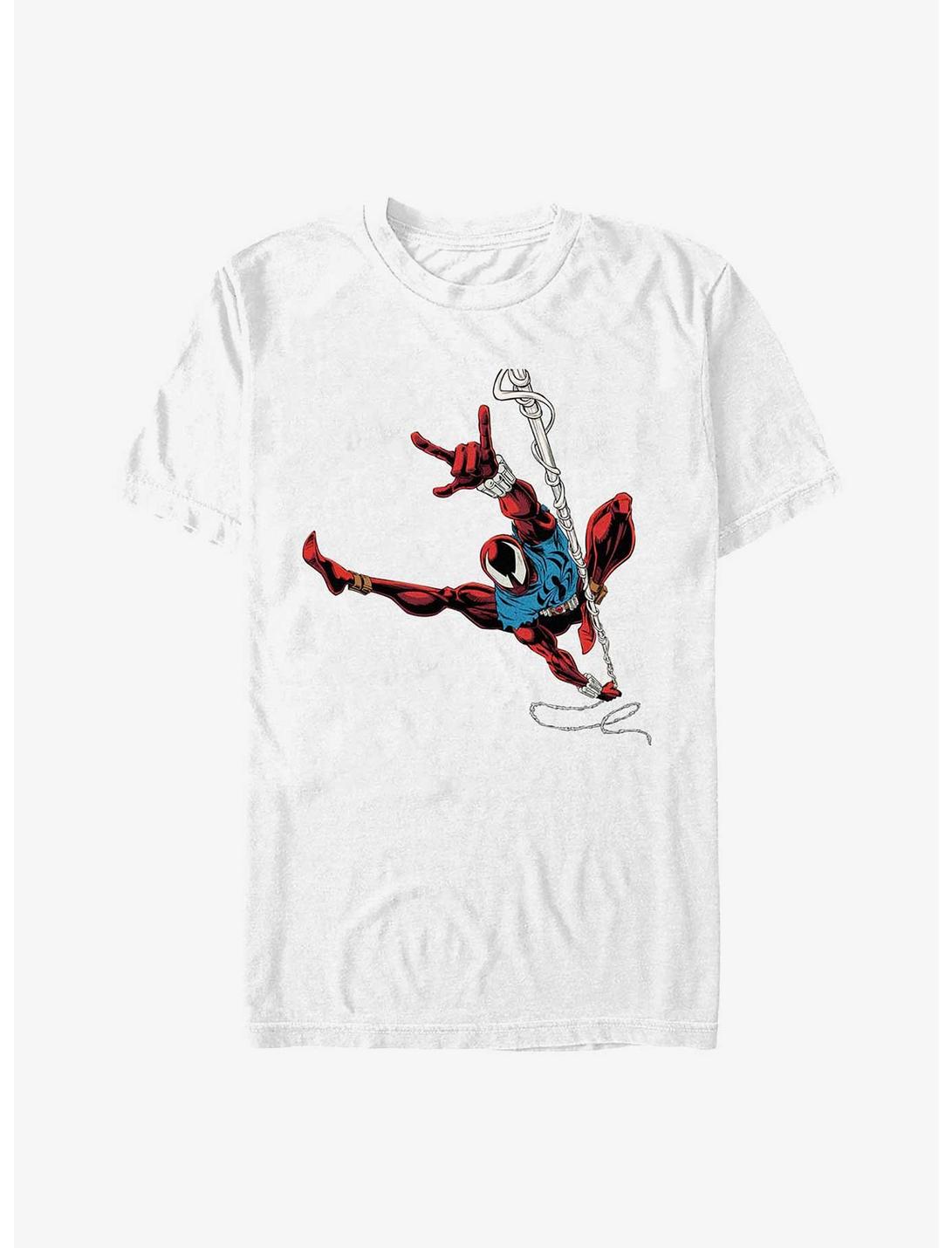 Marvel Spider-Man: Across The Spider-Verse Scarlet Spider Pose Big & Tall T-Shirt, WHITE, hi-res