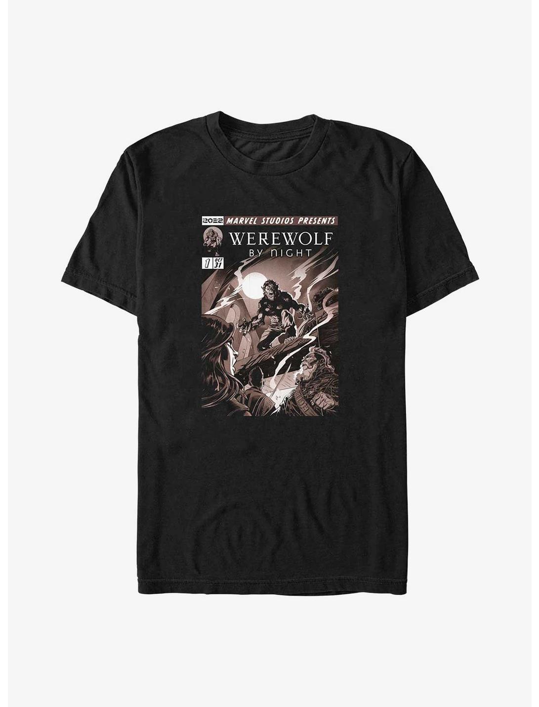 Marvel Studios' Special Presentation: Werewolf By Night Cover Art Big & Tall T-Shirt, BLACK, hi-res