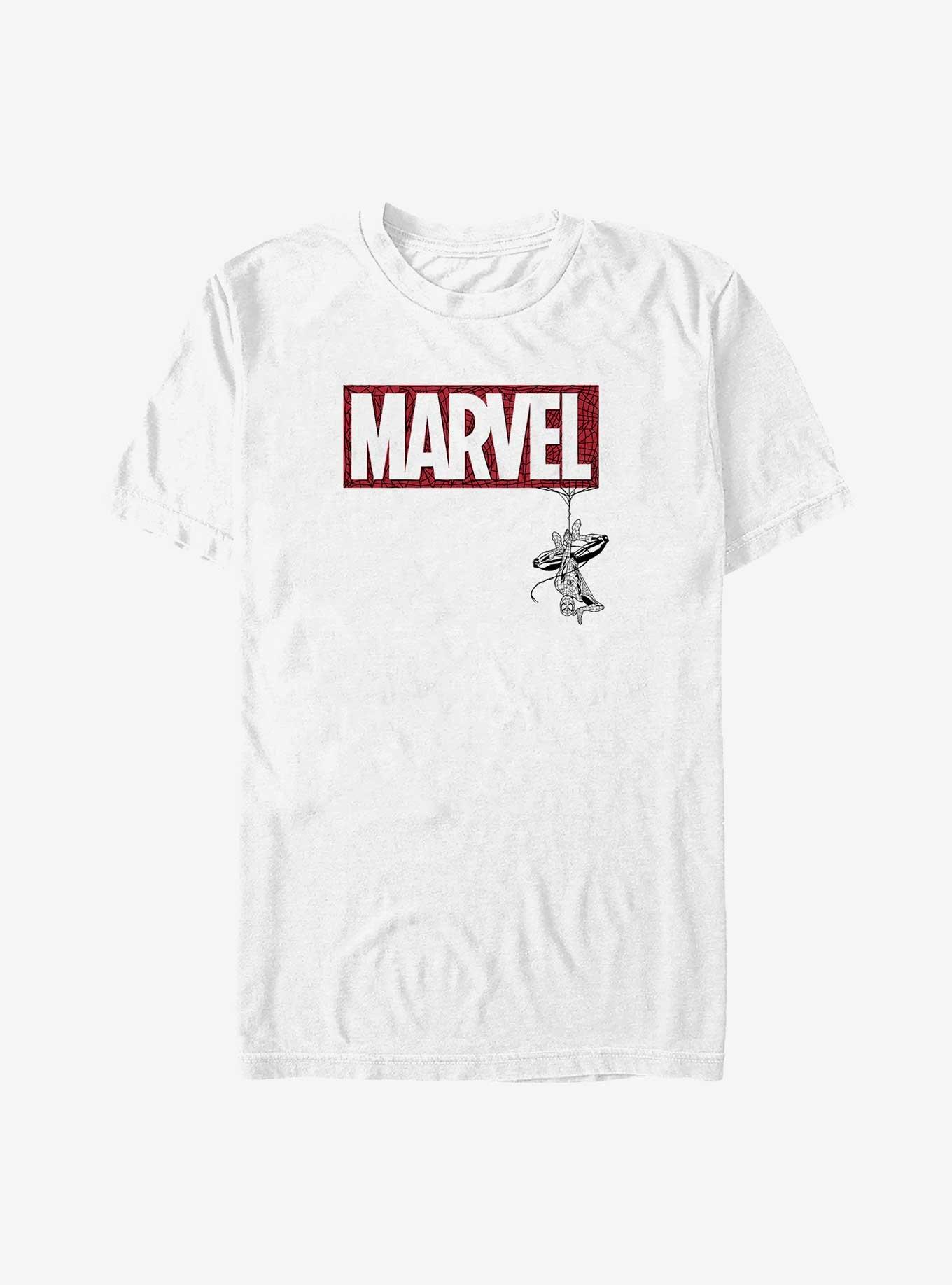 Marvel Spider Web Logo Big & Tall T-Shirt, WHITE, hi-res