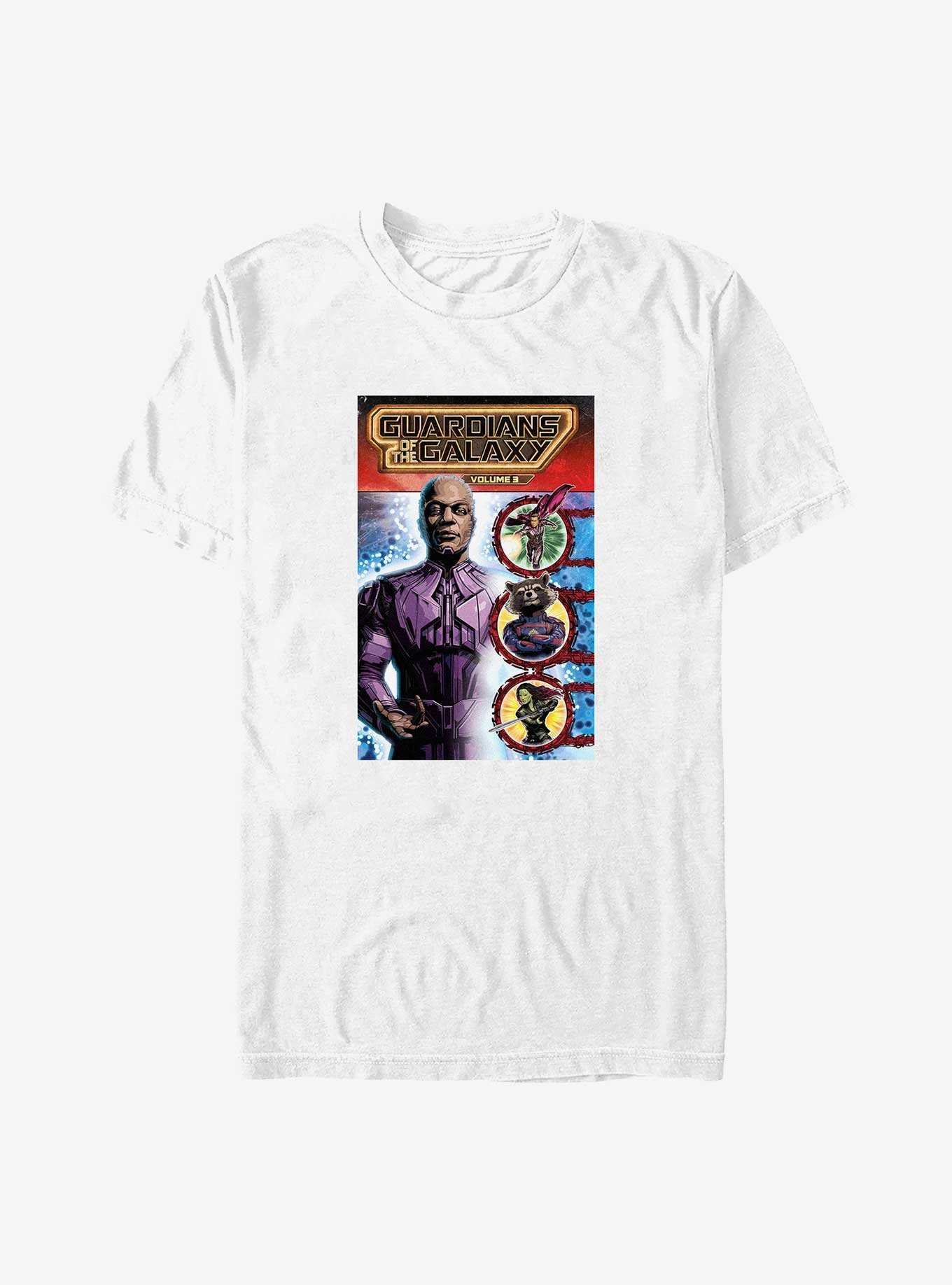 Marvel Guardians of the Galaxy Vol. 3 Evolutionary Comic Poster Big & Tall T-Shirt, , hi-res
