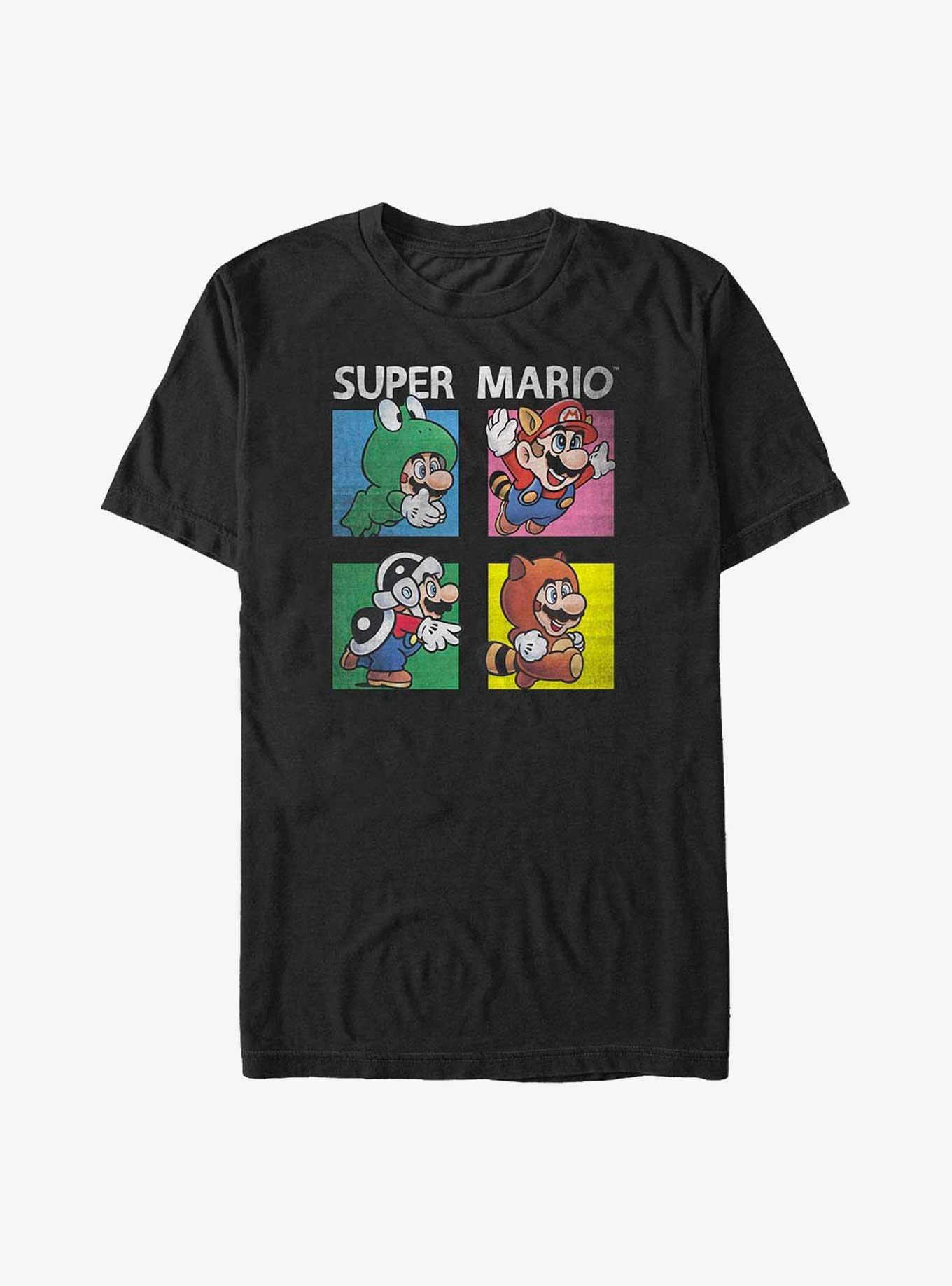 Nintendo Mario Outfits Big & Tall T-Shirt, BLACK, hi-res