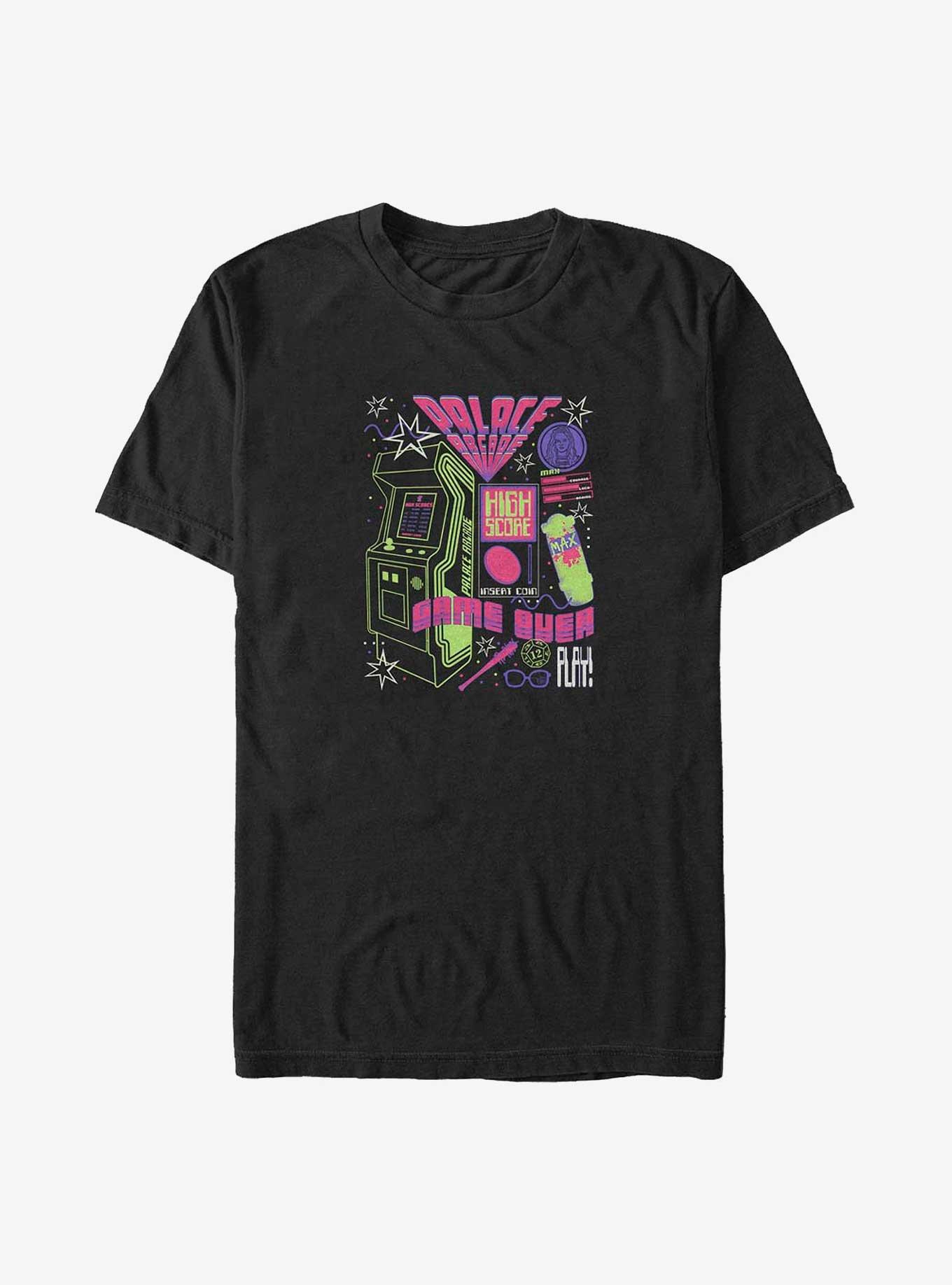 Stranger Things Neon Arcade Big & Tall T-Shirt, BLACK, hi-res