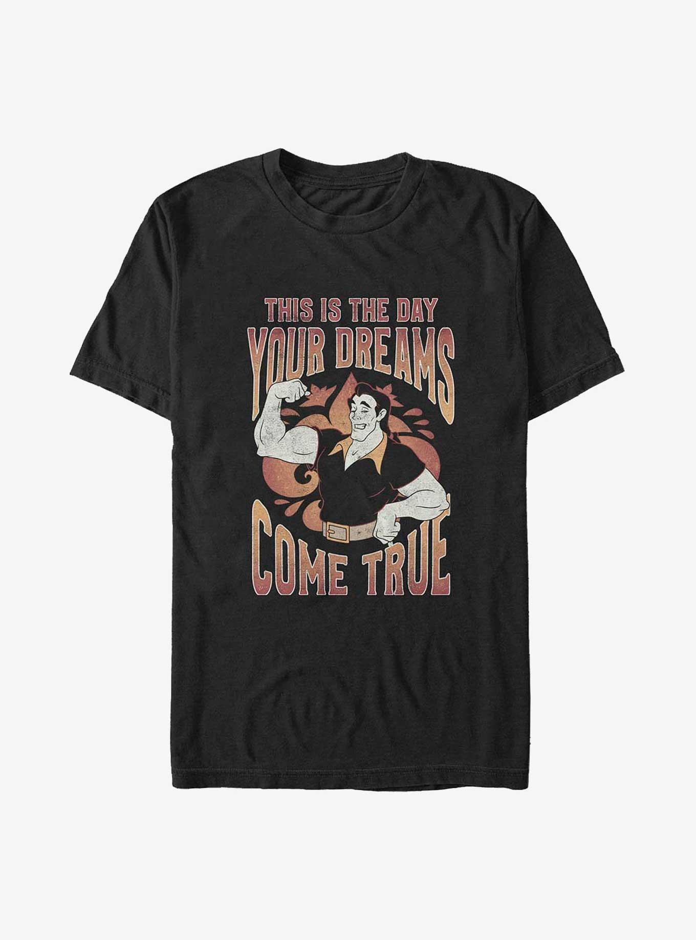 Disney Beauty and the Beast Gaston Your Dreams Come True Big & Tall T-Shirt, BLACK, hi-res
