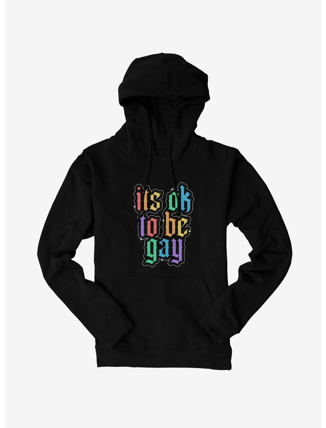 Pride It's Ok To Be Gay Hoodie, BLACK, hi-res