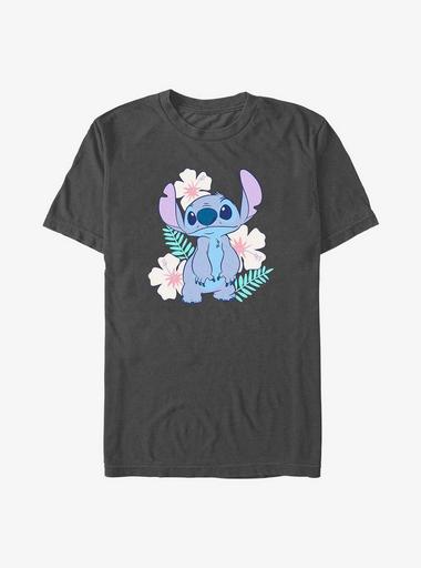 Disney Lilo Stitch Flower Set Stitch T Shirt GREY BoxLunch