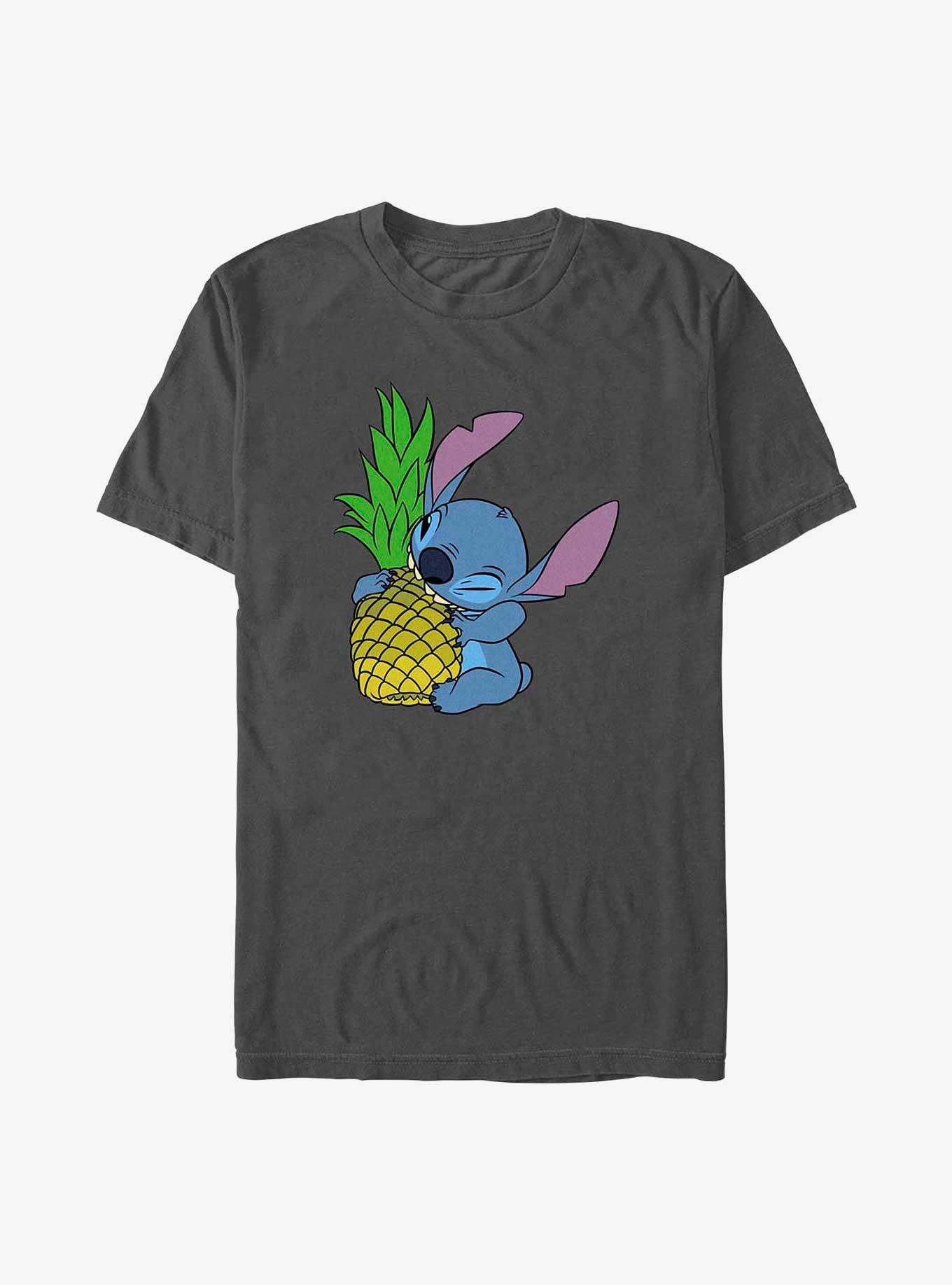 Disney Lilo & Stitch Pineapple Chomp StitchT-Shirt, CHARCOAL, hi-res