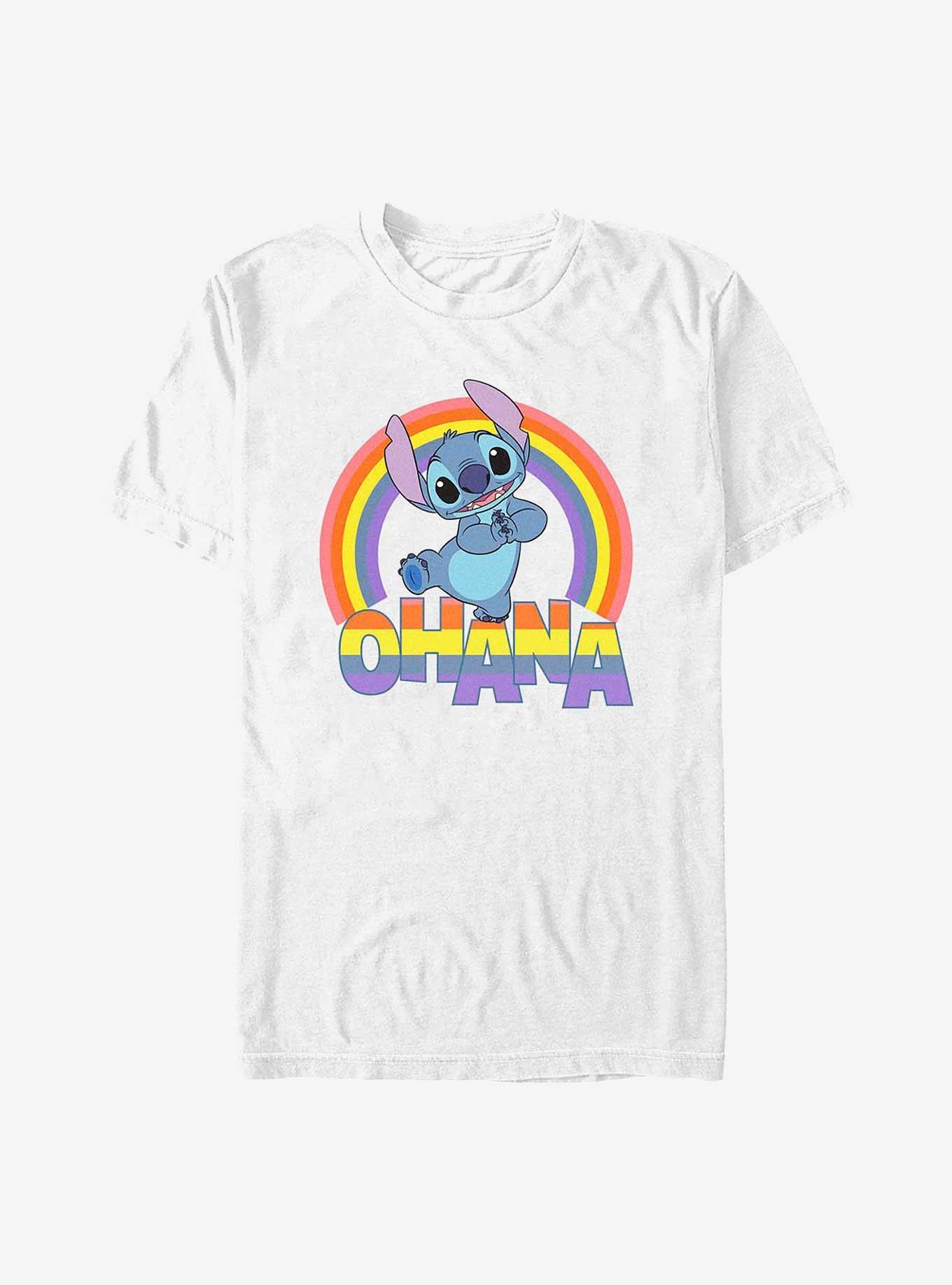 Disney Lilo & Stitch Rainbow Ohana Stitch T-Shirt, , hi-res