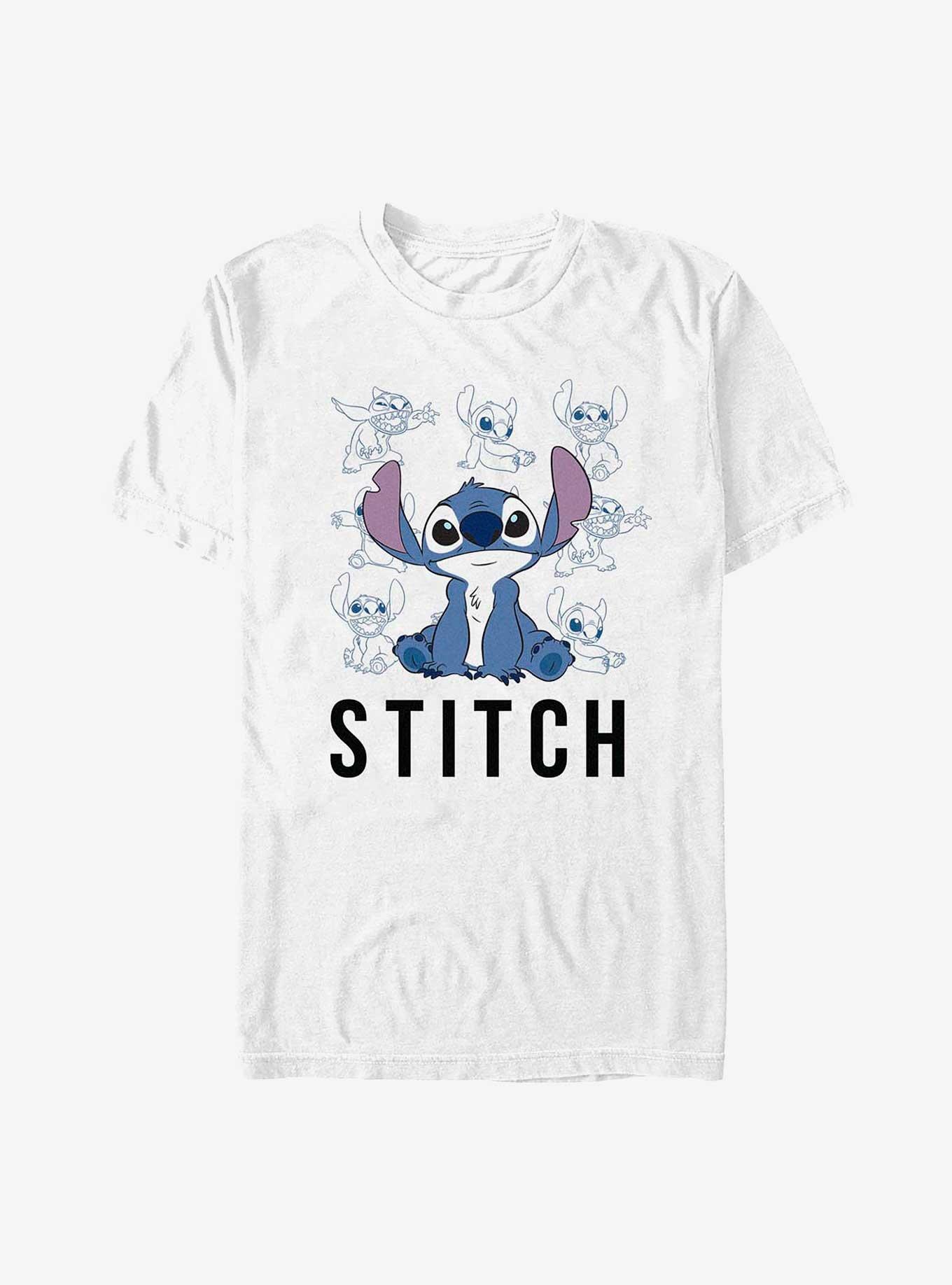 Disney Lilo & Stitch Poses Stitch T-Shirt - WHITE | BoxLunch