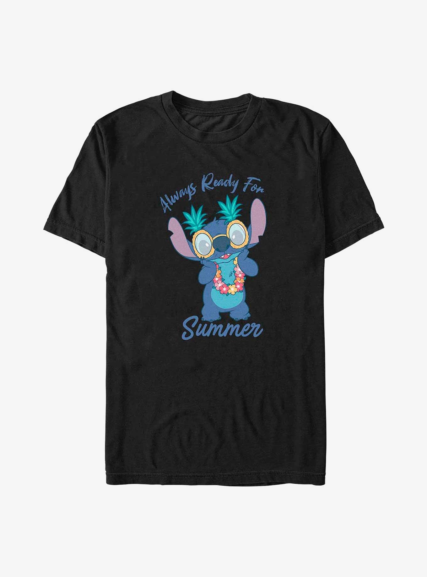 Disney Lilo & Stitch Always Ready For Summer T-Shirt, BLACK, hi-res