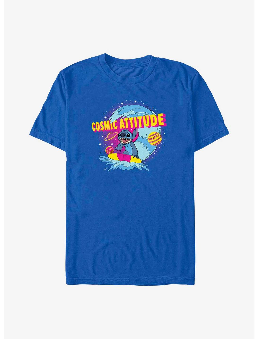Disney Lilo & Stitch Cosmic Attitude Stitch T-Shirt, ROYAL, hi-res