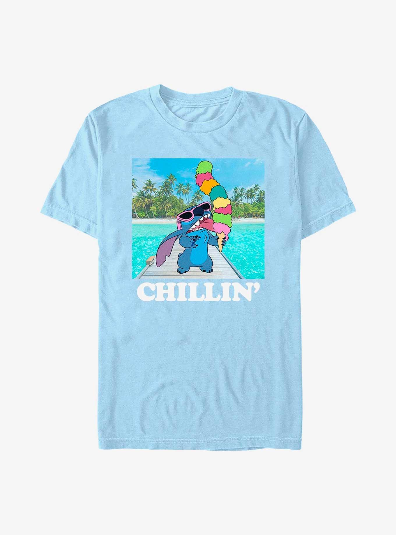 Disney Lilo And Stitch Ice Cream Chillin Stitch T Shirt Blue Boxlunch 8639