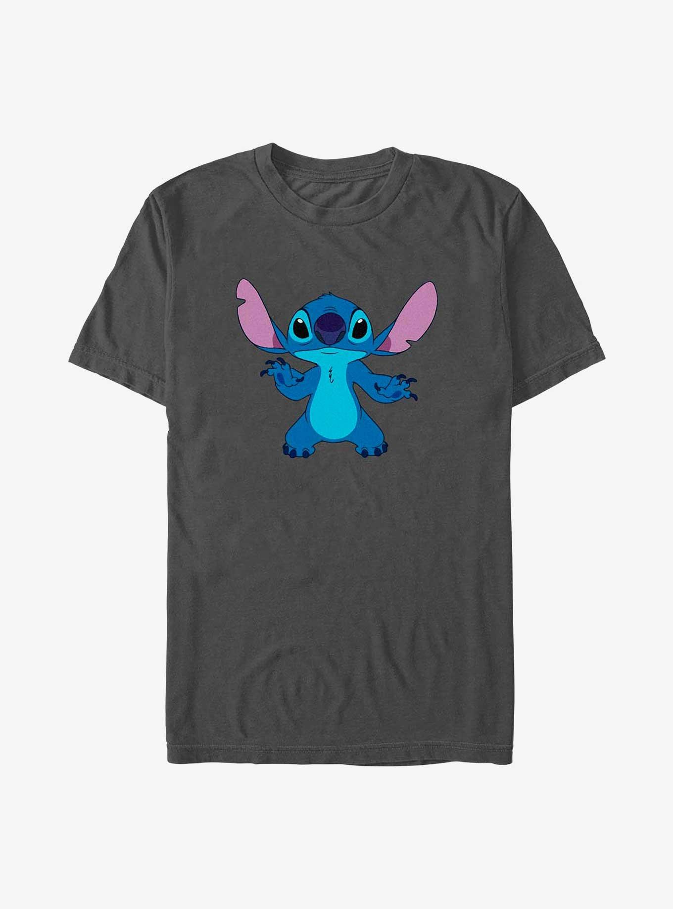 Disney Lilo & Stitch Attack Stance Stitch T-Shirt - GREY | BoxLunch