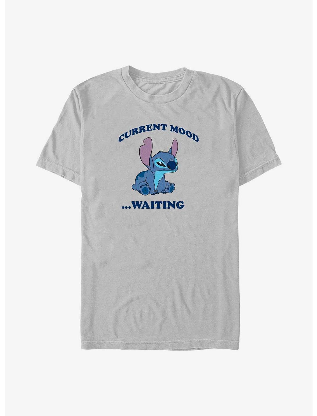 Disney Lilo & Stitch Current Mood Waiting Stitch T-Shirt, SILVER, hi-res