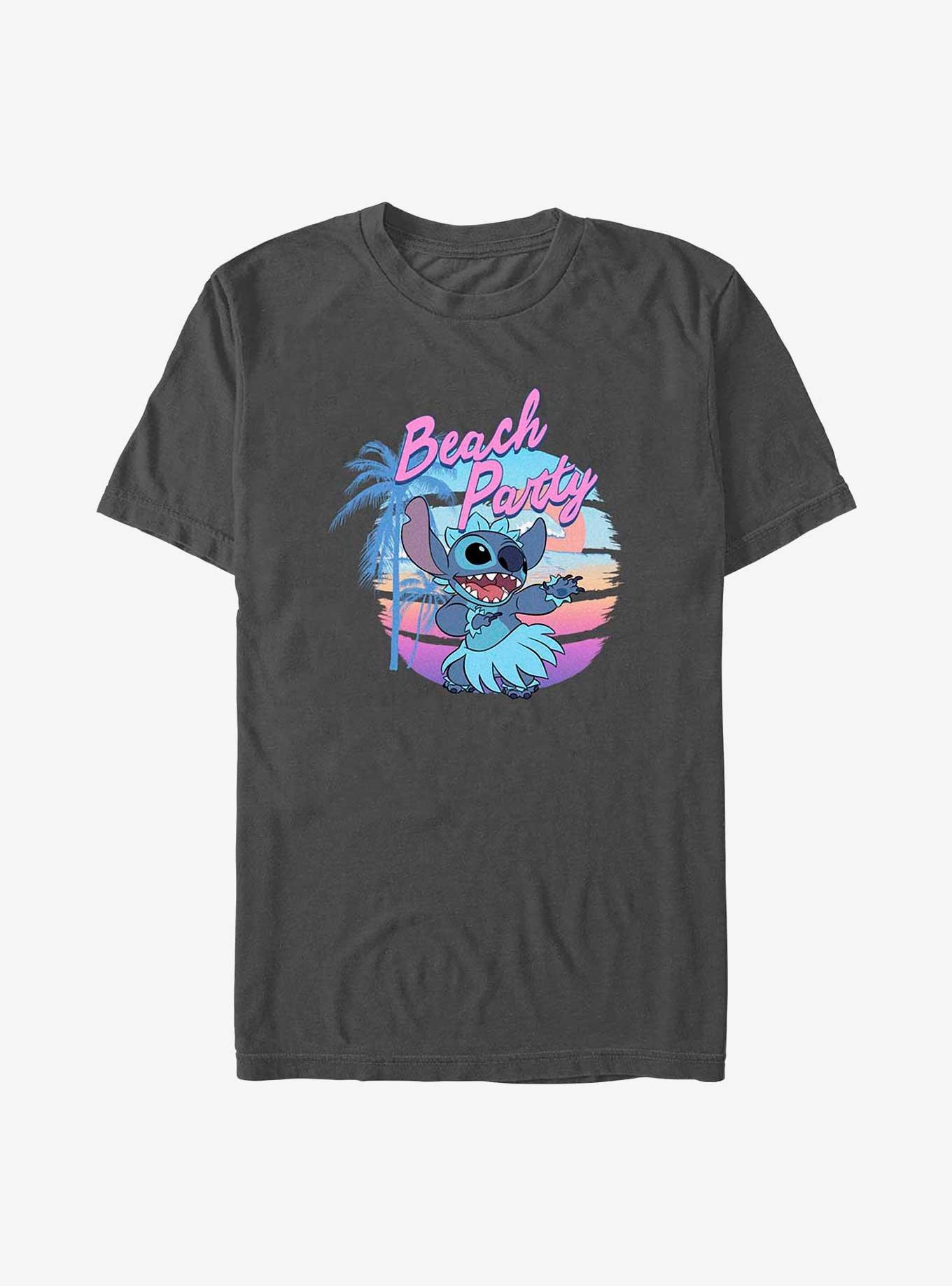 Disney Lilo & Stitch Beach Party Stitch T-Shirt, CHARCOAL, hi-res