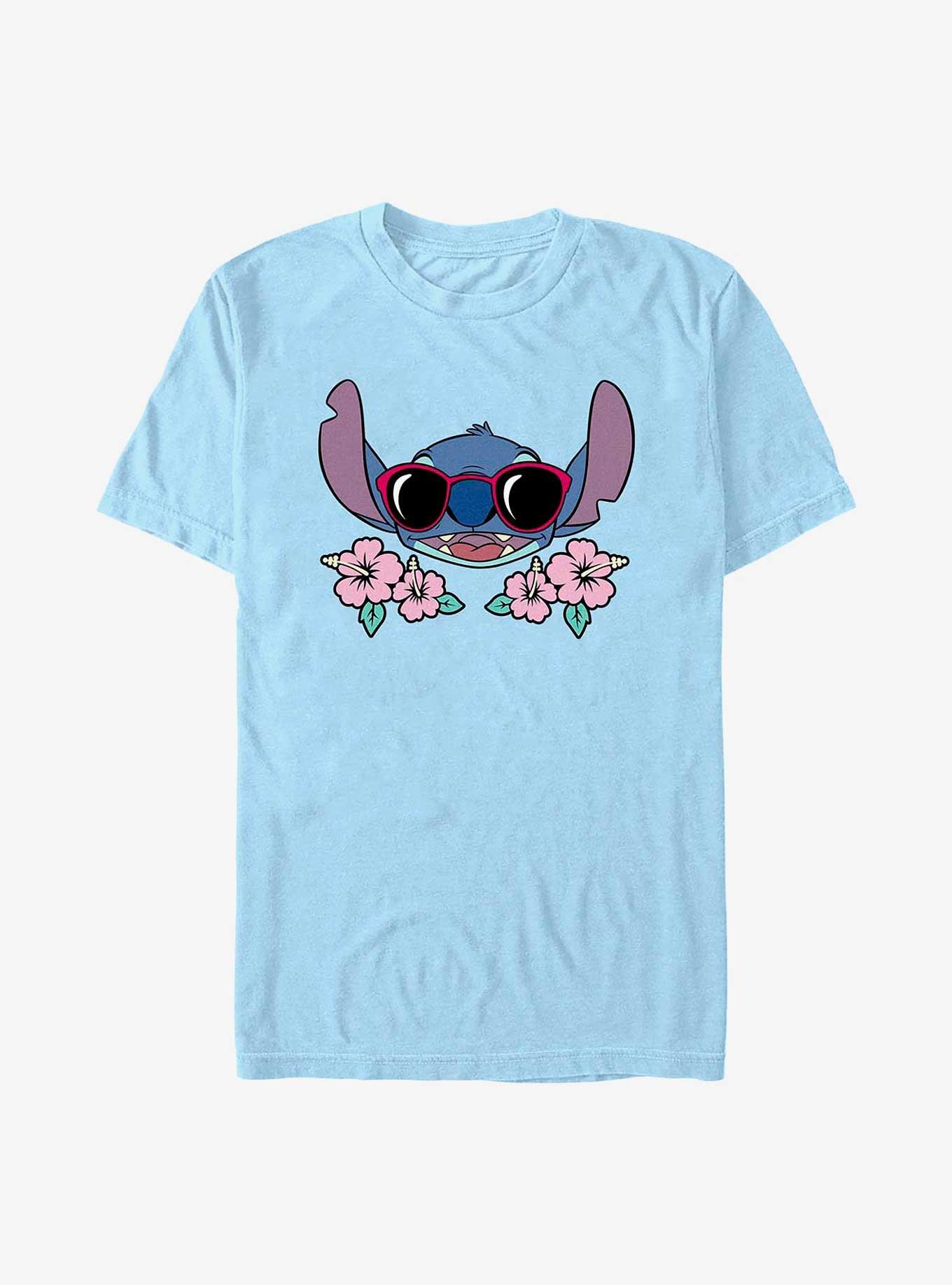 Disney Lilo & Stitch Shades Stitch Flowers T-Shirt, , hi-res