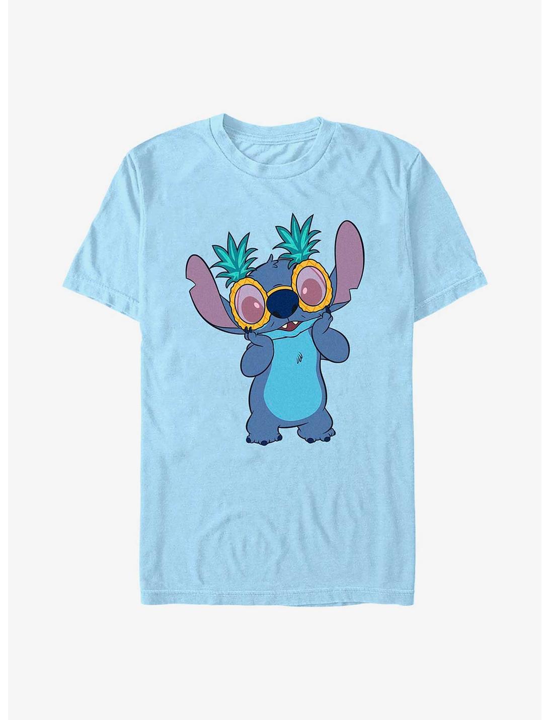 Disney Lilo & Stitch Pineapple Glasses Stitch T-Shirt, LT BLUE, hi-res