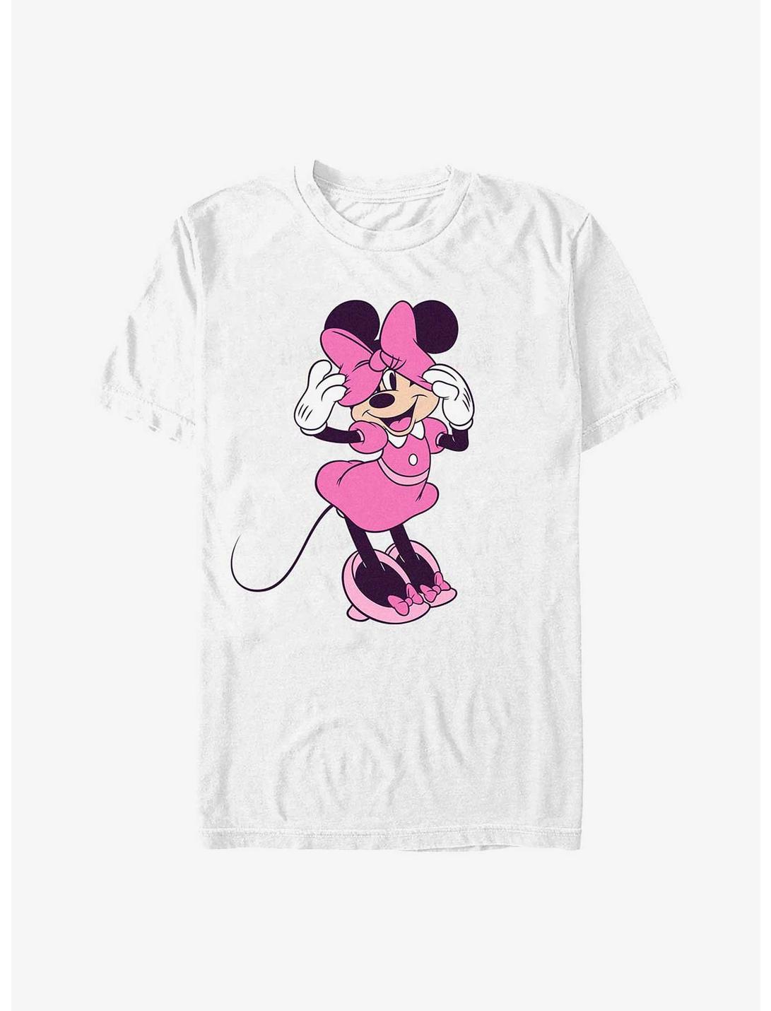 Disney Minnie Mouse Peek-A-Bow T-Shirt, WHITE, hi-res