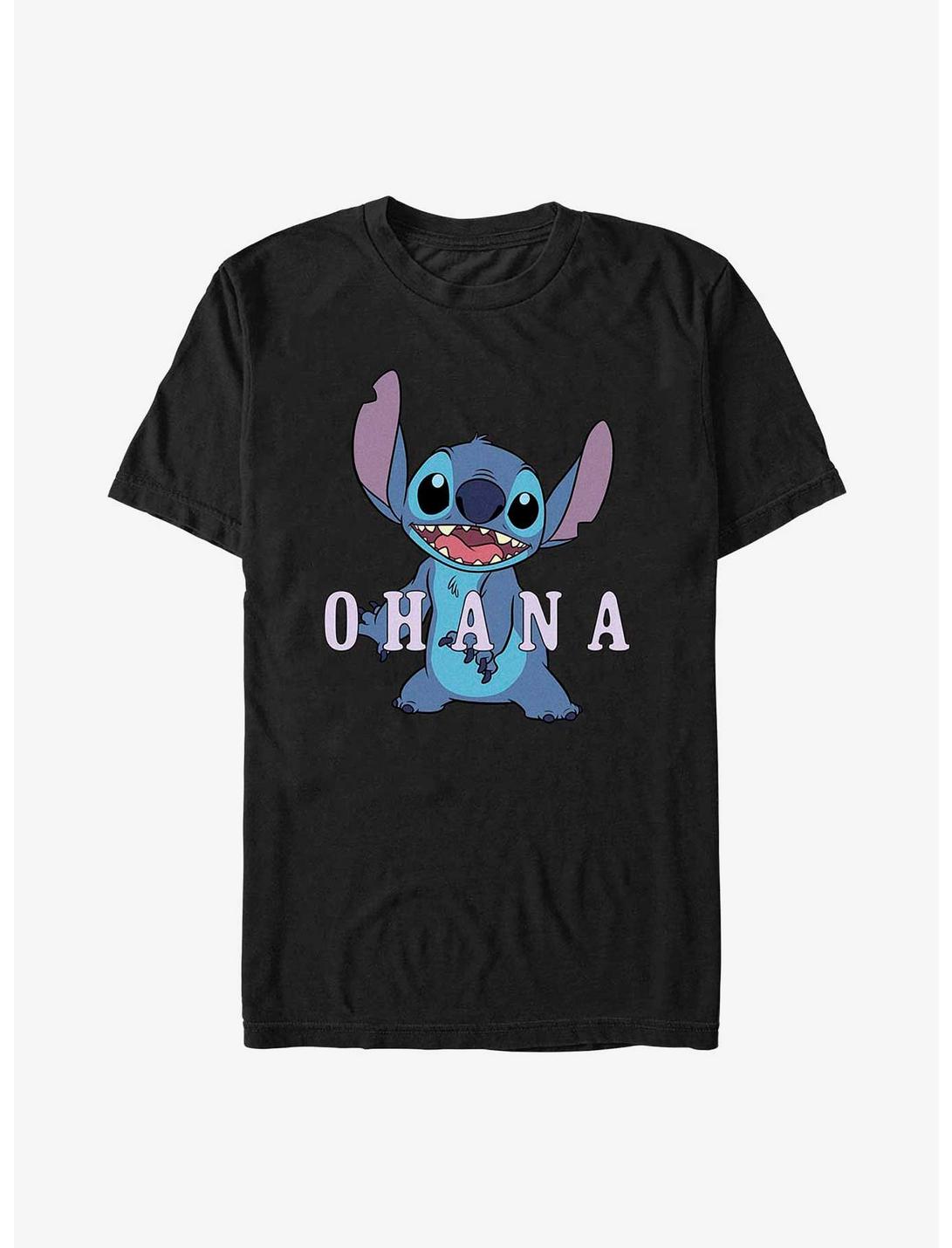 Disney Lilo & Stitch Ohana Portrait Stitch T-Shirt, BLACK, hi-res