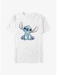 Disney Lilo & Stitch Sketched Portrait Stitch T-Shirt, WHITE, hi-res