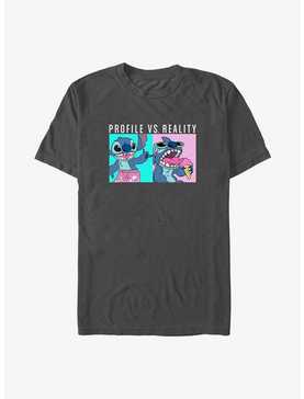 Disney Lilo & Stitch Profile Vs Reality Stitch T-Shirt, , hi-res