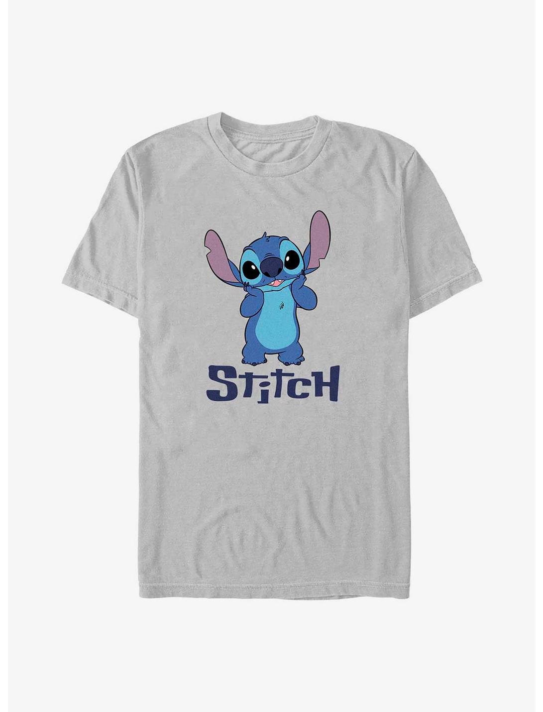 Disney Lilo & Stitch Bashful Stitch Smile T-Shirt, SILVER, hi-res