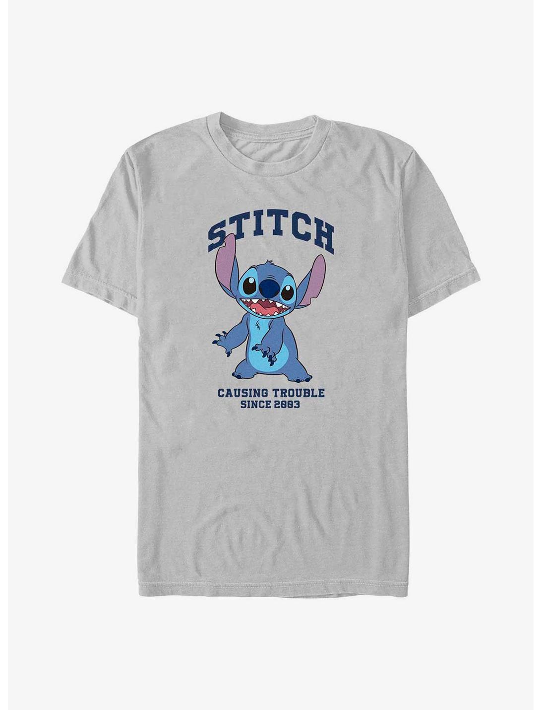 Disney Lilo & Stitch Causing Trouble Stitch T-Shirt, SILVER, hi-res