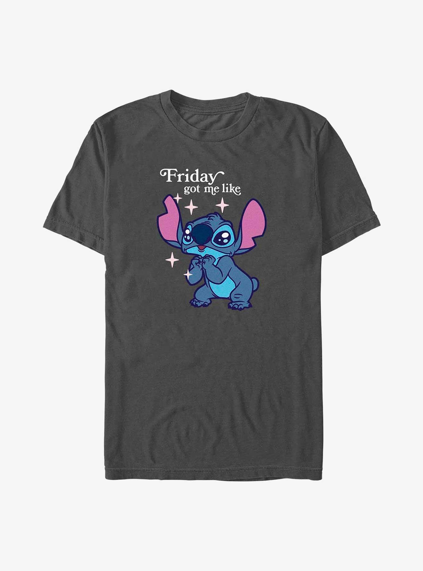Disney Lilo & Stitch Friday Got Me Like Stitch T-Shirt, CHARCOAL, hi-res