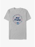 Disney Lilo & Stitch Floral Not Today Stitch T-Shirt, SILVER, hi-res