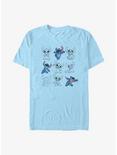 Disney Lilo & Stitch Multi Poses Stitch T-Shirt, LT BLUE, hi-res