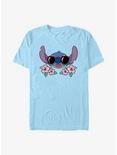 Disney Lilo & Stitch Shades Stitch Flowers T-Shirt, LT BLUE, hi-res