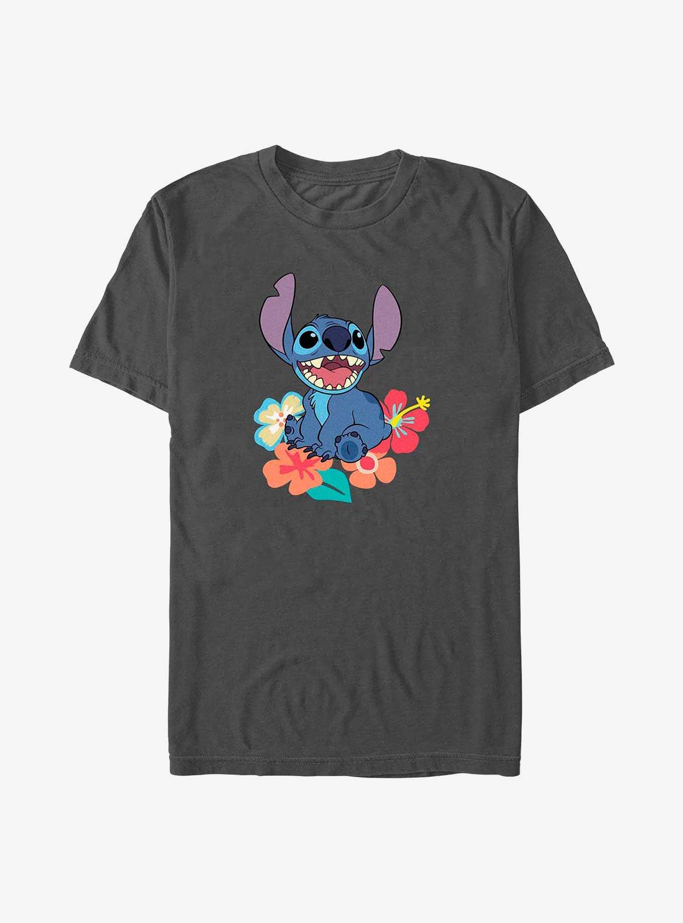 Disney Lilo & Stitch Floral Sitting Stitch T-Shirt, , hi-res