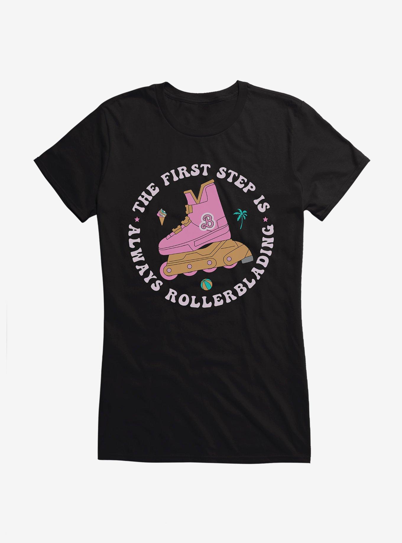 Barbie The Movie Always Rollerblading Girls T-Shirt, BLACK, hi-res