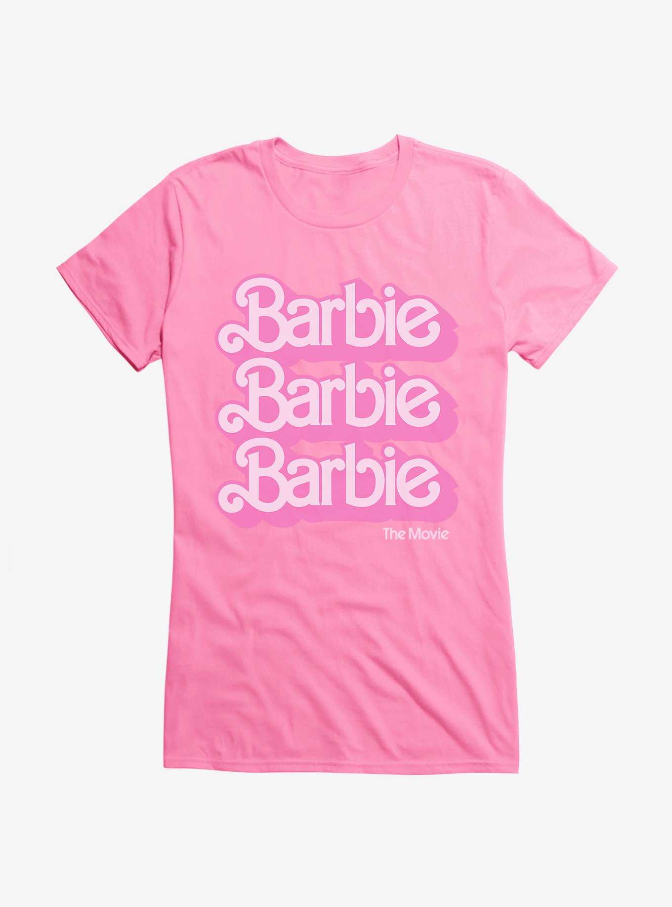 Barbie The Movie Text Stack Girls T-Shirt, , hi-res