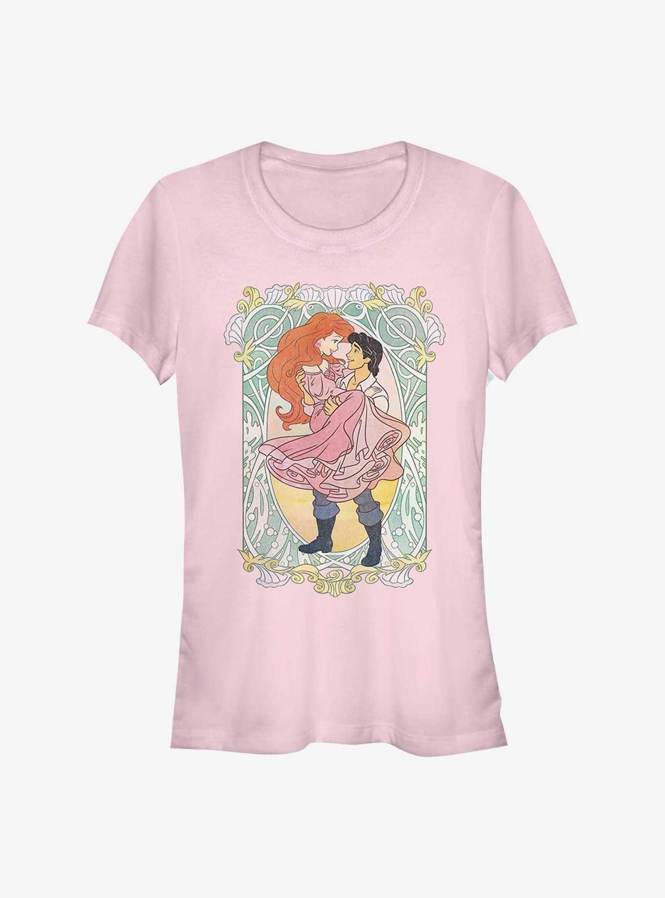 Disney The Little Mermaid Ariel and Eric Ever After Girls T-Shirt, LIGHT PINK, hi-res