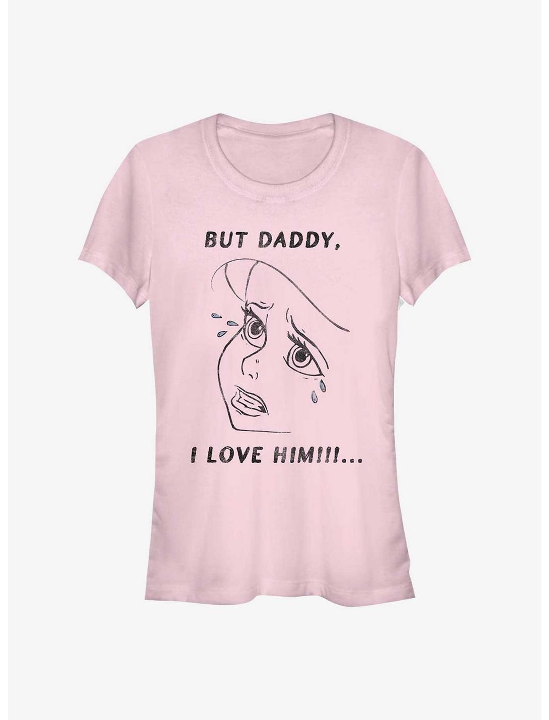 Disney The Little Mermaid Ariel But Daddy I Love Him Girls T-Shirt, LIGHT PINK, hi-res