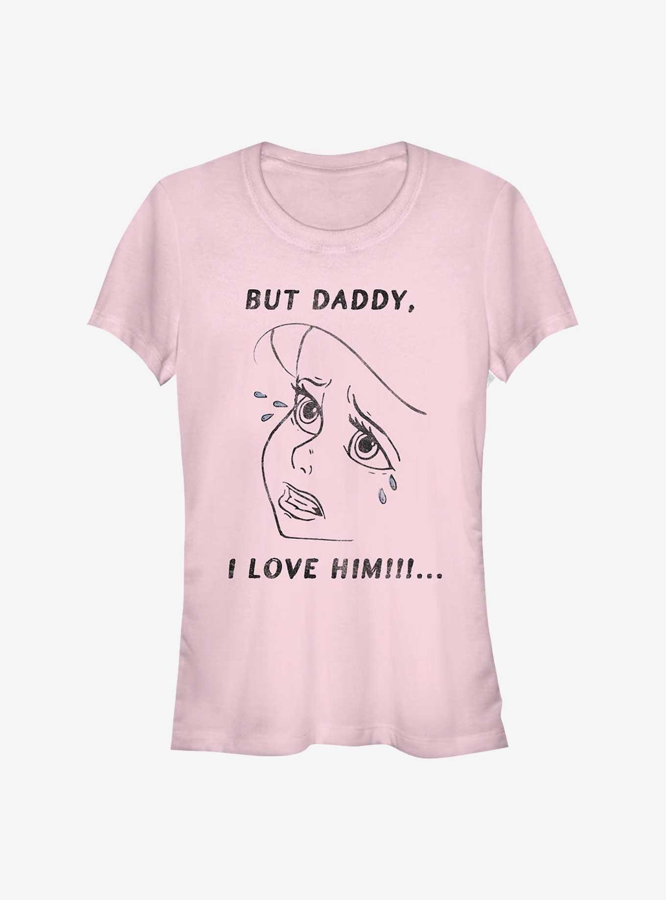 Disney The Little Mermaid Ariel But Daddy I Love Him Girls T-Shirt, LIGHT PINK, hi-res