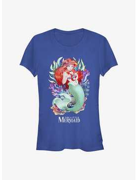 Disney The Little Mermaid Anime Style Water Color Ariel Girls T-Shirt, , hi-res